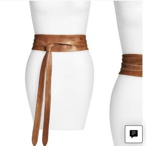 ADA leather wrap belt NWT